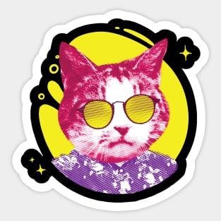 Cool Cat Sunglasses colorful cat Sticker